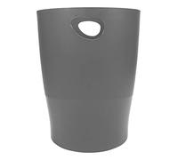 Exacompta -45307D - Set de 8 papeleras con asas ECOBIN - gran capacidad 15 litros - dimensiones 26,3 x 26,3 x 33,5 cm - 1 año de garantía - Gris ratón opaco