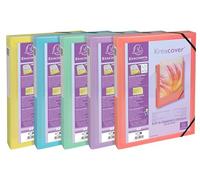 Exacompta 5 cajas de archivo Kreacover Pastel A4 PP lomo 4 cm