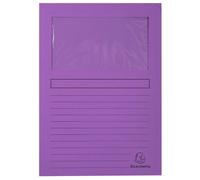 Exacompta 50101E - Lote de 100 Subcarpetas Forever® 120 con Ventana e Impresas, Color Morado