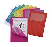 Exacompta Subcarpetas Forever 120 - con ventana e impresas - Colores vivos surtidos - Lote de 25