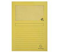 Exacompta 50259E - Lote de 25 Subcarpetas Forever 120 con ventana e impresas, Color Amarillo