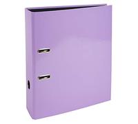 Exacompta 53565E Aquarel Prem'Touch - Archivador de palanca con tapa de cartón forrado e interior negro, lomo de 8 cm, A4, color morado