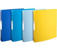 EXACOMPTA 54140E, cuaderno de anillas "Bee Blue", formato A4, sistema de anillas de 2, de colores