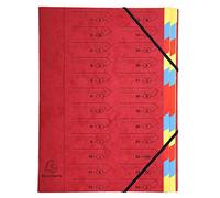 Exacompta 54245E - Carpeta (Conventional file folder, Caja de cartón, Rojo, A4, 400 g/m², 245 mm)