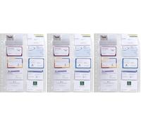 Exacompta 55046E - Bolsa de 10 fundas con multitaladros para tarjetas de visita, A4 (Paquete de 3)