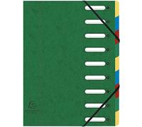 Exacompta 55093E - Archivador multifunción (A4, 24,5 x 32 cm, 9 secciones), color verde