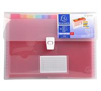 Exacompta Clasificador 55298E – 13 compartimentos, polipropileno, 24 x 32 cm, blanco transparente