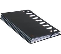 Exacompta Lengüeta de índice 55334E Polipropileno (PP) Negro