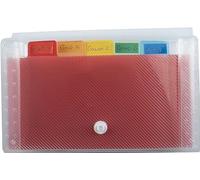 Exacompta Clasificador pocket 55498E 6 compartimentos polipropileno 11x18 cm blanco transparente