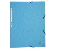 Exacompta - 55519E - Caja de 25 subcarpetas con 3 solapas elásticas cartulina brillo 400g/m2 - A4 - Turquesa