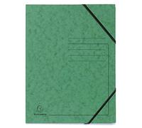 Exacompta Carpetas elásticas 555413E – Lote de 5, cartulina lustrada 355 g/m2, A4, verde