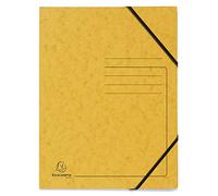 Exacompta Carpetas elásticas 555419E – Lote 5, sin solapas, cartulina lustrada 355gm2 A4, amarillo
