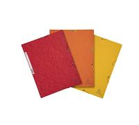 Exacompta - 55575E - Juego de 3 subcarpetas con gomas elásticas 3 solapas cartulina brillo 400g/m2 - dimensiones 24 x 32 cm para documentos formato A4-3 colores Sun: amarillo, naranja, rojo
