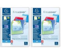 Exacompta - 5788E - 1 Protector de documentos Kreacover Chromaline - 80 bolsillos de cristal liso - 160 vistas - para A4 - tamaño 24 x 32 cm - cubierta de polipropileno semirrígido - incoloro