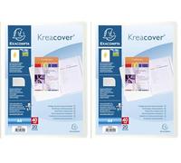 Exacompta 58209E - Carpeta de 20 fundas, A4, color blanco (Paquete de 2)