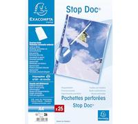 Exacompta 5875E - Bolsa de 25 fundas con multitaladros, A4