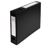 Exacompta - 59631E - Caja de 10 archivadores a presión 60mm fondo polipropileno 7/10 opaco - negro