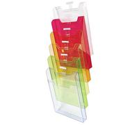 Exacompta 64799d clasificador de pared con 6 compartimentos A4 vertical, varios colores