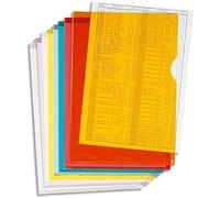Exacompta: Estuche de cartón con 100 fundas de PVC con esquinas reforzadas, tamaño A4, surtido de colores, modelo 661200E