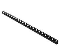 Exacompta - 75401E - 1 Caja de 100 Carpetas de Plástico en Espiral 12mm - Negro