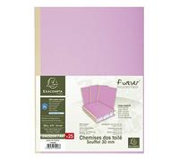 Exacompta 770008E - Lote de 25 Subcarpetas con Fuelle de Tela Forever® 320, Color Morado