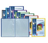 Exacompta 5660E - Lote de 8 carpetas de 60 fundas, A4, multicolor