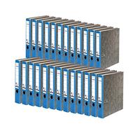 Exacompta 80023393002F FALKEN - Archivador de palanca de reciclaje (25 unidades, tamaño A4, lomo de 50 mm, etiqueta de lomo de 50 mm, agujero metálico para dedos), color azul