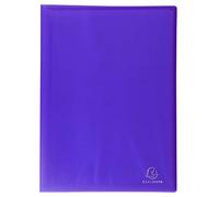 Exacompta 85360E, Puerta Documentos A4, Chromaline Translúcido, Morado, Pack de 4 Puerta Documentos con 30 Fundas