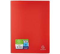 Exacompta 8555E - Carpeta de 50 fundas PVC, A4, color rojo