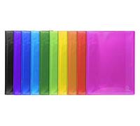 Exacompta - 85570E - 1 funda para documentos Iderama - 50 fundas de cristal liso - 100 vistas - para A4 - tamaño 24 x 32 cm - funda de polipropileno semirrígido - 10 colores aleatorios