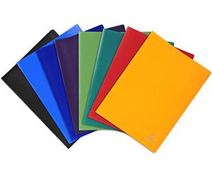 Exacompta 8580E - Lote de 8 carpetas de 80 fundas PVC, A4, multicolor