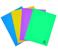 Exacompta - 88290E - 1 protector de documentos Forever Young - 20 fundas de cristal liso - 40 vistas - para A4 - tamaño 24 x 32 cm - funda semirrígida de polipropileno reciclado - 4 colores aleatorios