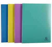 Exacompta - 88590E - 1 protector de documentos Forever Young - 50 fundas de cristal liso - 100vistas - para A4 - tamaño 24x32cm - funda semirrígida de polipropileno reciclado - 4 colores aleatorios
