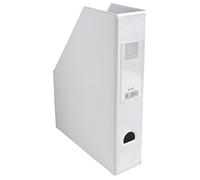Exacompta- 90157E - Juego de 10 revisteros rígidos con respaldo de 7 cm en PP Blanco