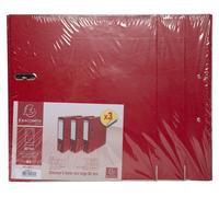 EXACOMPTA 918403SE: Carpeta de anillas EXACOMPTA PP Premium, formato A4, 80 mm, color rojo, pack de 3 unidades