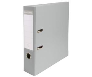 Exacompta - 918416B - Caja de 20 archivadores de palanca A4 - Lomo 80 mm - Mecánico 80 mm - Dimensiones exteriores: 32 x 29 x 8 cm - Formato a archivo A4 - Color: Gris