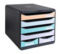 Exacompta - Ref. 3127296D - BIG-BOX MAXI - 1 caja de 4 cajones para documento A4+ y 2 cajones pequeños para guardar utensilios - Dimensiones exteriores: 34,7 x 27,8 x 27,1 cm - Acuarel