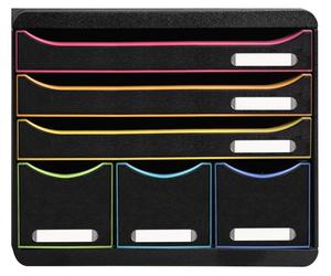 Exacompta, archivador modular Storebox con 6 cajones, color /estampado a cuadros, modelo 306914D