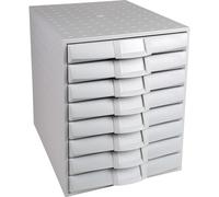 Exacompta. Archivador modular "The System 8". 8 cajones. Color gris claro. Modelo 226040D