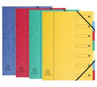 Exacompta Archivo multiparte Harmonika -Tamaño de 24,5 x 32 cm, apto para documentos A4, 7 secciones con pestañas multicolores, cubierta de cartón prensado premium-Colores surtidos (paquete de 1)
