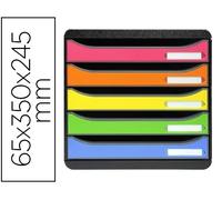 Exacompta Big-Box Plus Classic Fichero de 5 cajones multicolores