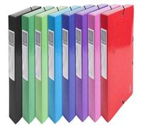 Exacompta, caja de 8 carpetas de clasificación, formato A4, con dos compartimentos de 60 mm, marca Iderama, colores variados, modelo 50629E