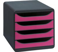 EXACOMPTA, caja organizadora con cajones BIG-BOX, 4 cajones, color frambuesa