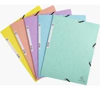 Exacompta carpeta aquarel cartón lustrado 400 gr tres solapas gomas a
