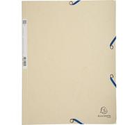 Exacompta, carpeta de 25 compartimentos, tipo "chemise", con 3 pestañas, con goma elástica, gramaje de 400 g/m2, formato A4, color marfil, modelo 55532E