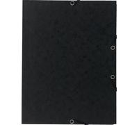 Exacompta, carpeta de 25 hojas con goma elástica, 3 compartimentos para tarjetas, papel estucado de 355 g/m², formato A4, color , modelo 55401E