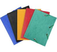 Exacompta, carpeta de 25x35 cm con goma elástica, 3 pestañas, gramaje de 425 g/m², con bolsillo de 12x16 cm, surtido. Modelo: 50750E