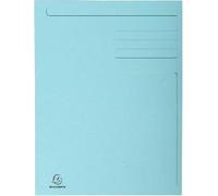 Exacompta, carpeta de 50 hojas con impresión, 3 pestañas, marca Forever®, gramaje de 280 g/m², formato folio, color azul claro, referencia 449006E