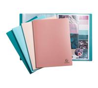 EXACOMPTA Carpeta de fundas Skandi A4 Naranja con 30 fundas surtidas, Set de 12