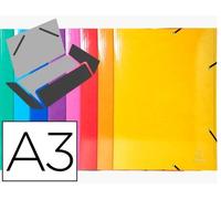 Exacompta Carpeta de Gomas con Tres Solapas DIN A3 Colores Surtidos